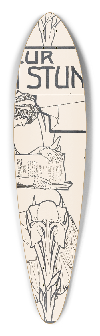 Ephraim Moshe Lilien - Ontwerp voor de omslag van het tijdschrift Zur guten Stunde 39.3 inch art pintail longboard deck
