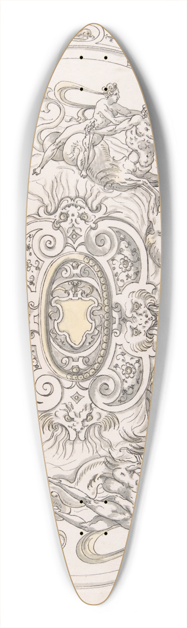 Erasmus Hornick - Design for a Platter with Battling Tritons and Sea Nymphs 39.3 inch art pintail longboard deck