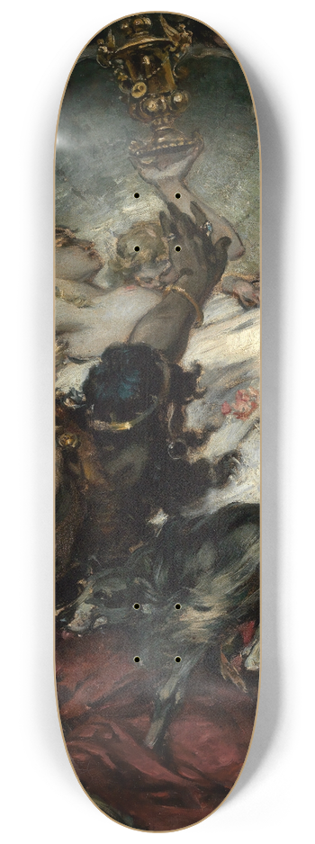 Carl Hoff - Parodie auf Ferdinand Kellers Gemlde Der Trkenlouis 8.25 inch art skate deck