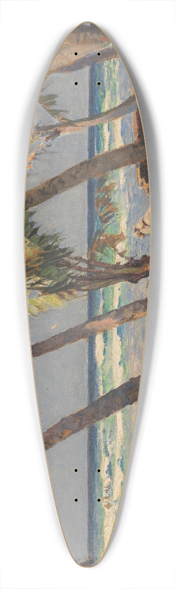 Erich Kips - Waikiki Beach 39.3 inch art pintail longboard deck