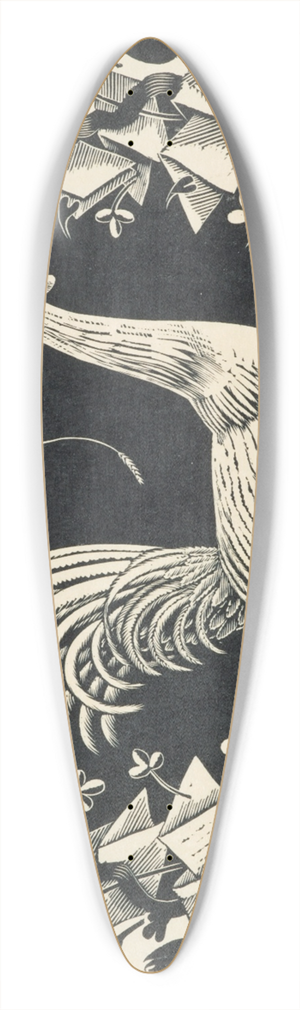Eric Ravilious - Cockerel 39.3 inch art pintail longboard deck