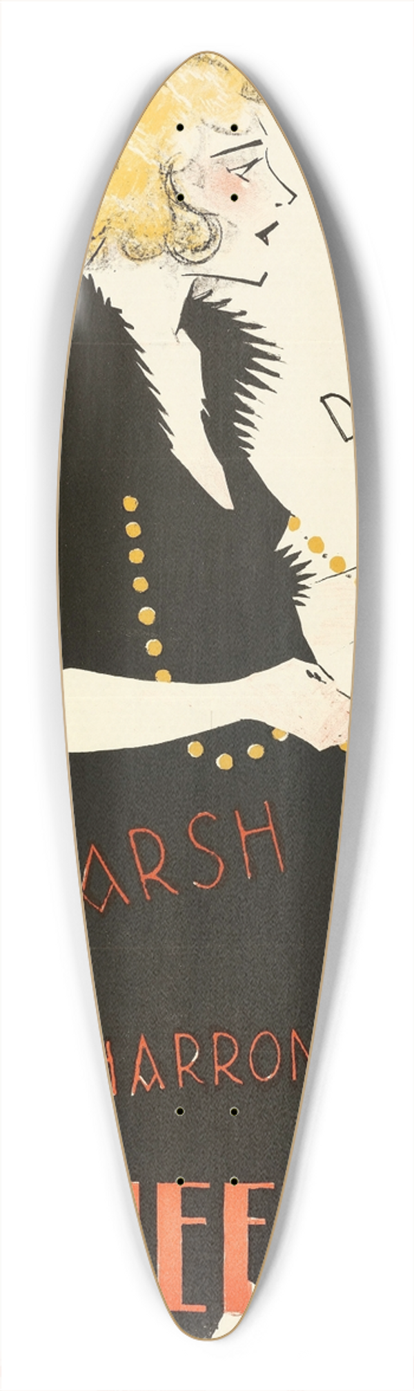 Eric Rohman - A Child of the Paris Streets 39.3 inch art pintail longboard deck