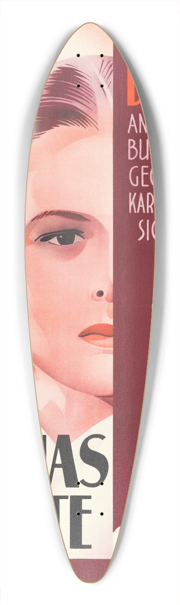 Eric Rohman - A Womans Face 39.3 inch art pintail longboard deck