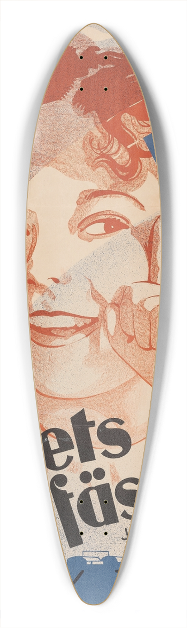 Eric Rohman - Bright Eyes 39.3 inch art pintail longboard deck