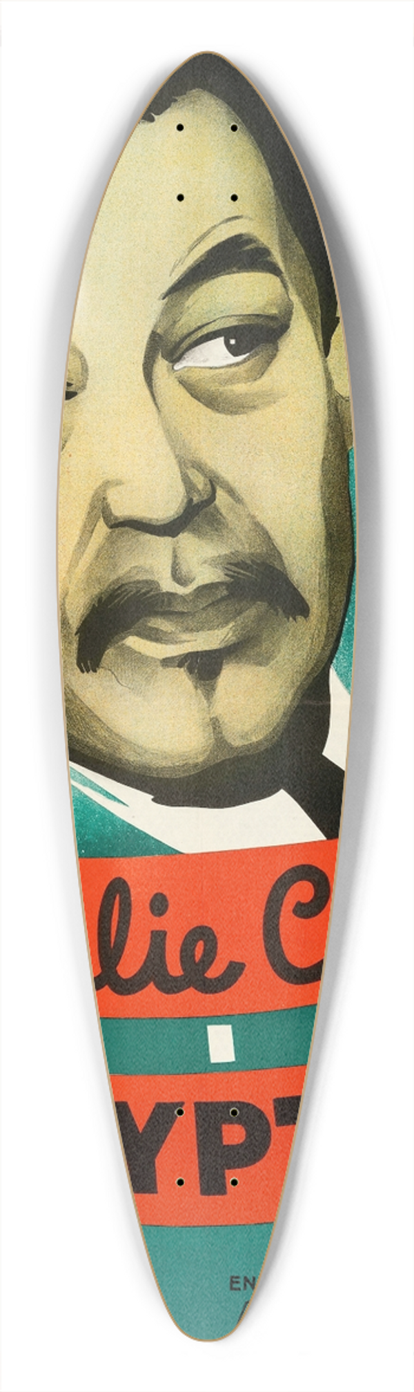 Eric Rohman - Charlie Chan in Egypt 39.3 inch art pintail longboard deck