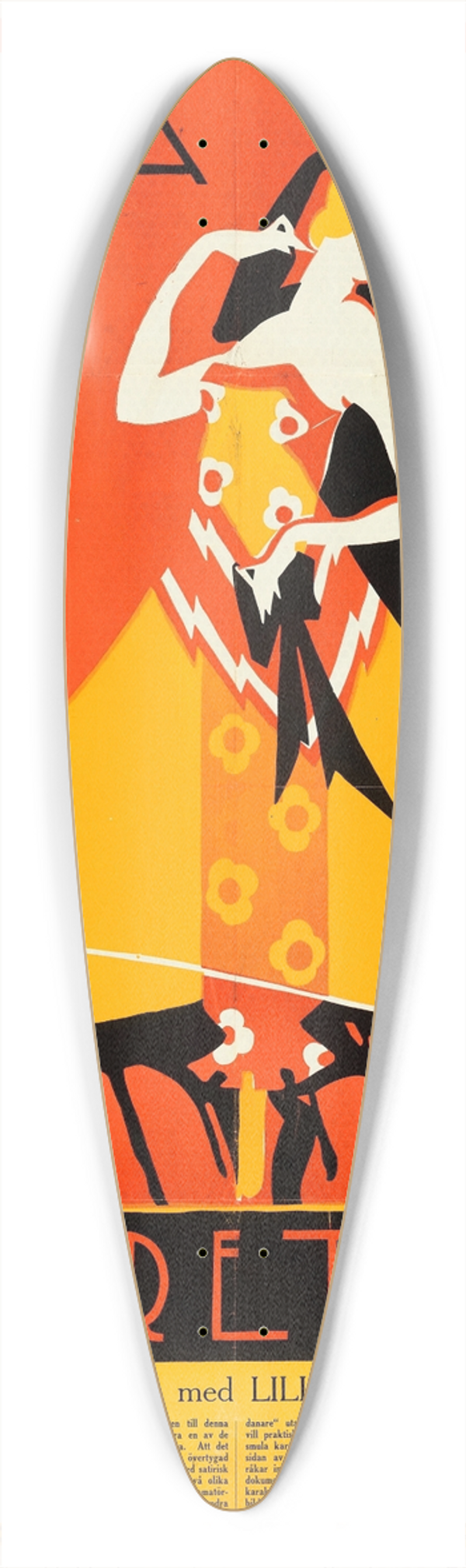 Eric Rohman - Diane of the Follies 39.3 inch art pintail longboard deck