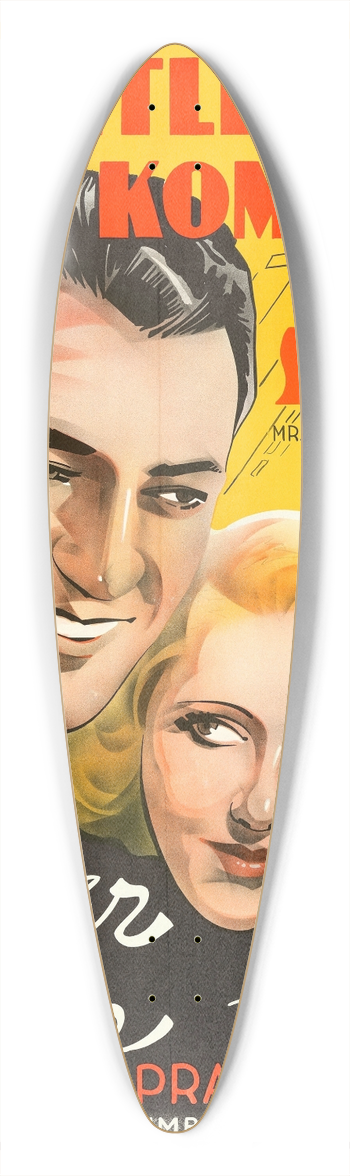 Eric Rohman - Mr. Deeds Goes to Town 39.3 inch art pintail longboard deck