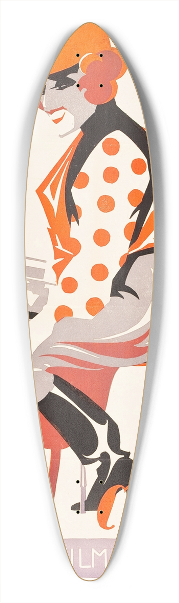 Eric Rohman - Polly of the Circus 39.3 inch art pintail longboard deck