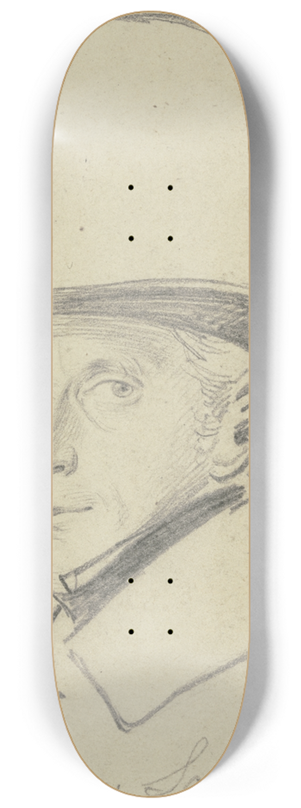 Carl Hoff - Portrait of Scheppeg 8.25 inch art skate deck