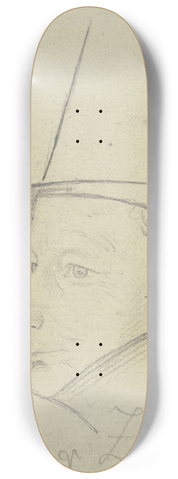 Carl Hoff - Portrait of Zersen 8.25 inch art skate deck