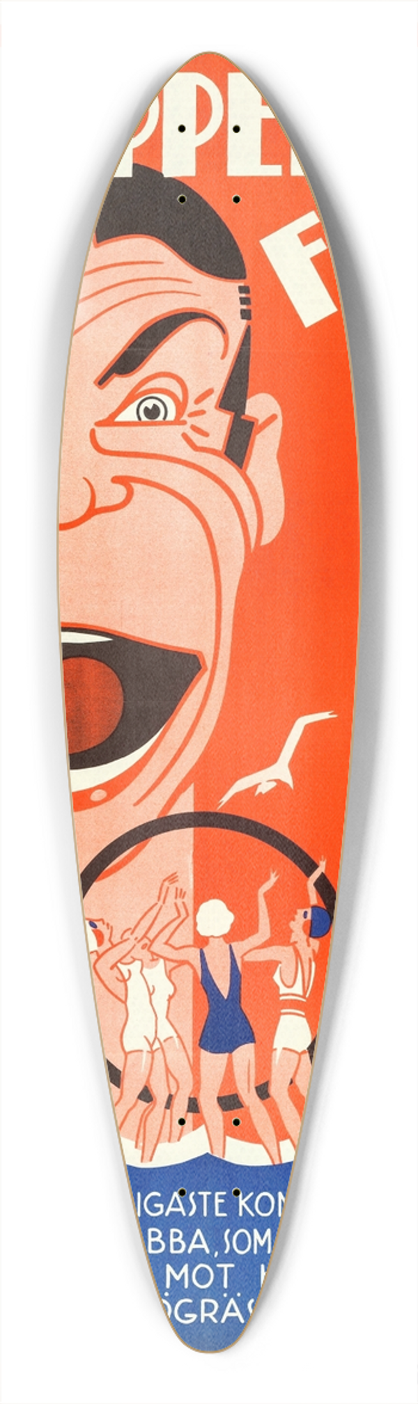 Eric Rohman - You Said a Mouthful 39.3 inch art pintail longboard deck