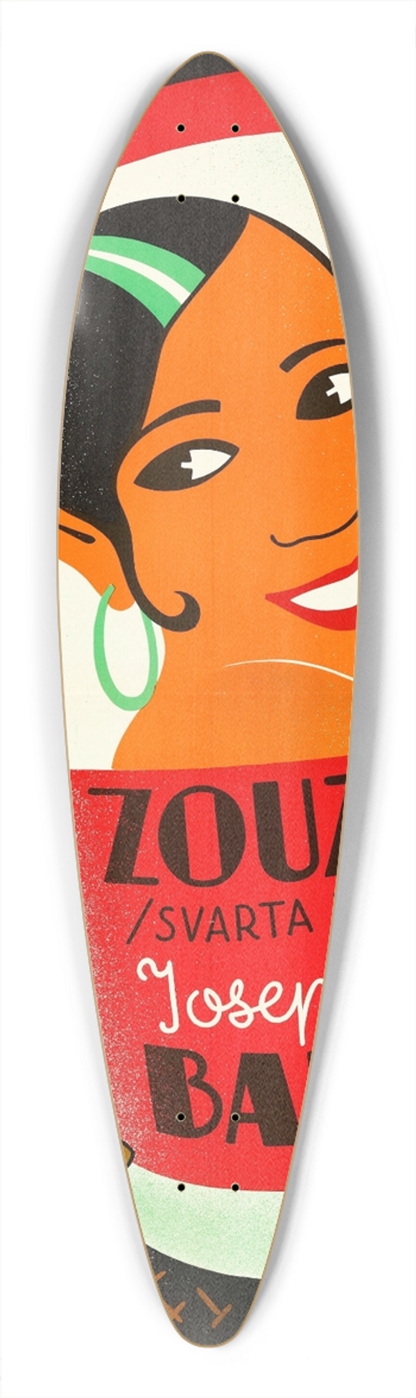 Eric Rohman - Zou-Zou 39.3 inch art pintail longboard deck
