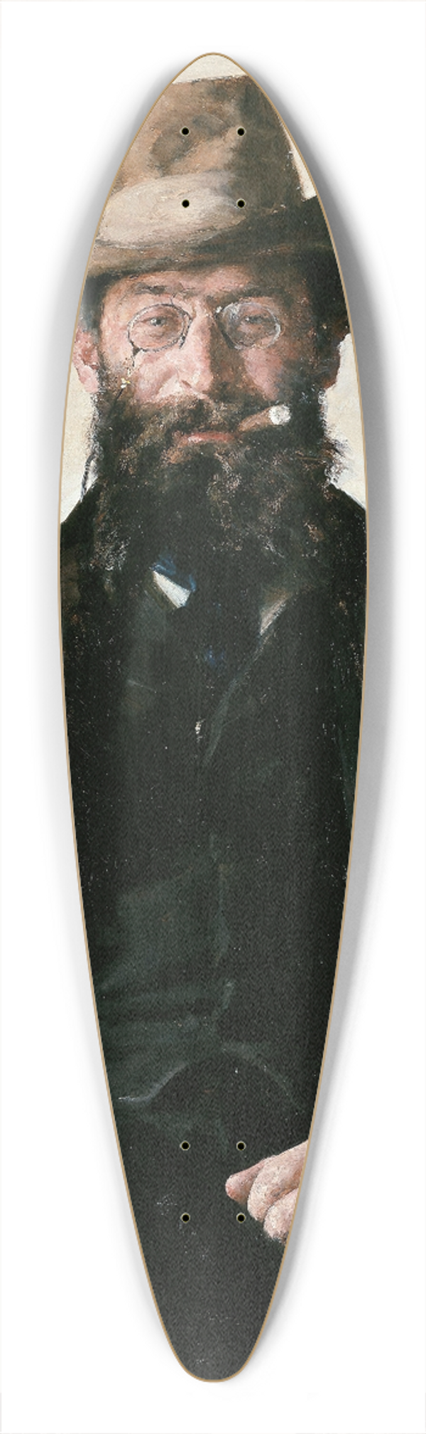 Erik Werenskiold - Portrait of Professor Amund Helland 39.3 inch art pintail longboard deck