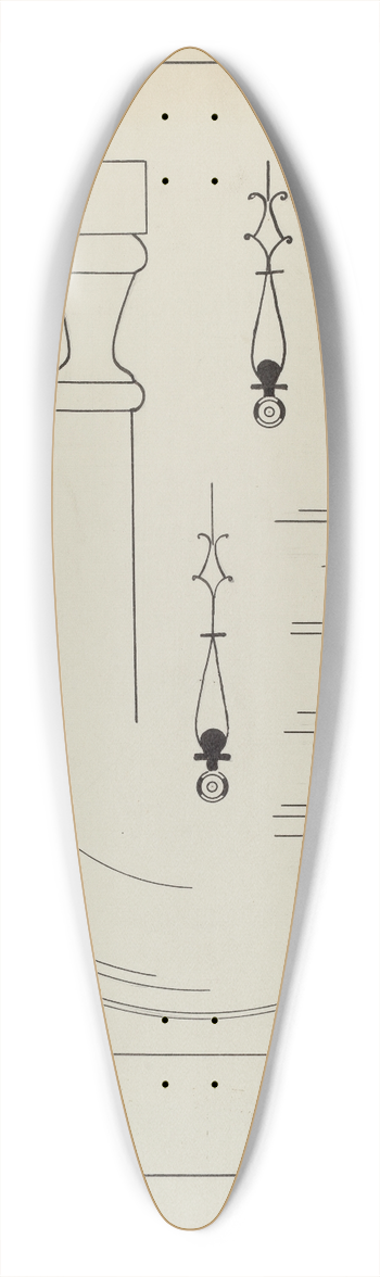Ernest A. Towers, Jr. - Grandfather Clock 39.3 inch art pintail longboard deck