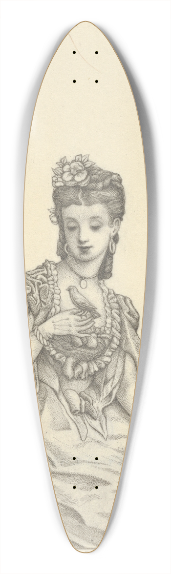 Ernest Haskell - Arabella 39.3 inch art pintail longboard deck