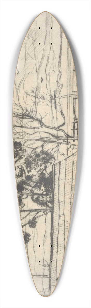 Ernest Haskell - ChinatownMonterey 39.3 inch art pintail longboard deck