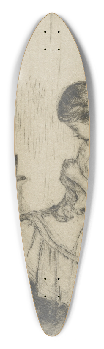 Ernest Haskell - Darning 39.3 inch art pintail longboard deck