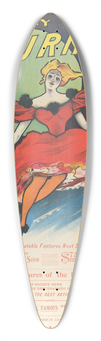 Ernest Haskell - The Sunday Journal 39.3 inch art pintail longboard deck