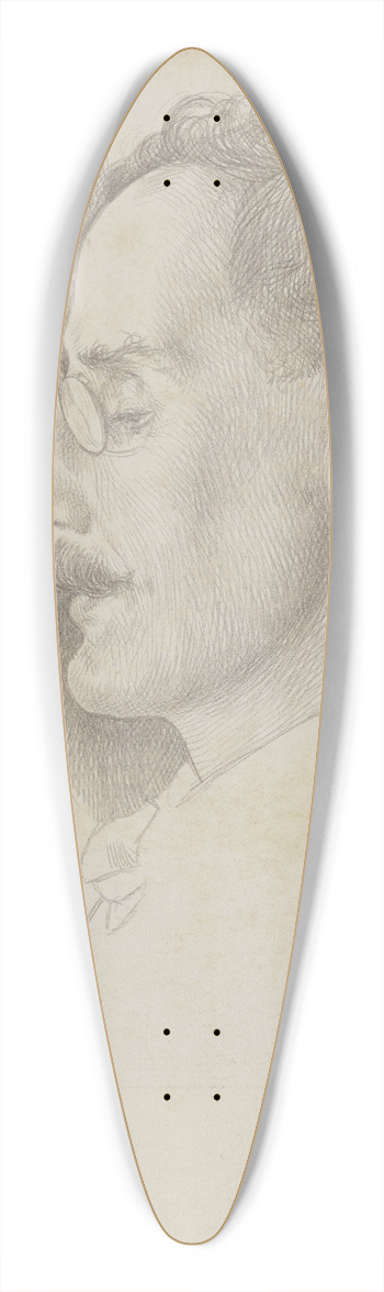 Ernest Haskell - Unidentified Man 39.3 inch art pintail longboard deck