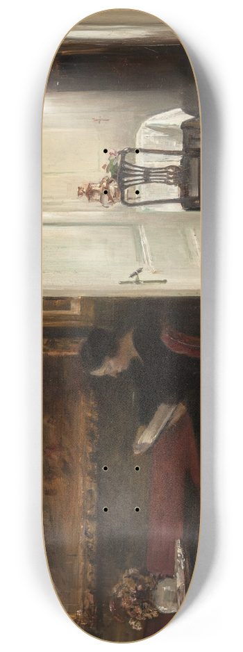 Carl Holse - Reading on a Quiet Afternoon 8.25 inch art skate deck