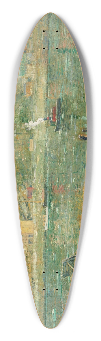 Ernest Lawson - Harlem River 39.3 inch art pintail longboard deck