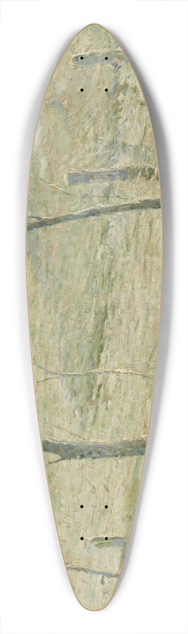 Ernest Lawson - Morning Mist 39.3 inch art pintail longboard deck