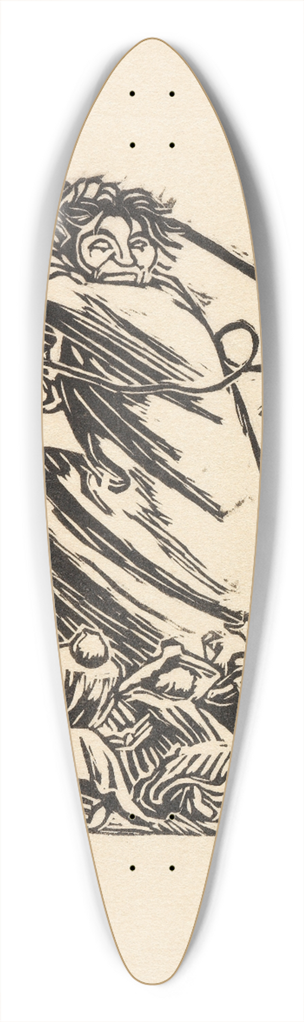 Ernst Barlach - Der Kopf 39.3 inch art pintail longboard deck