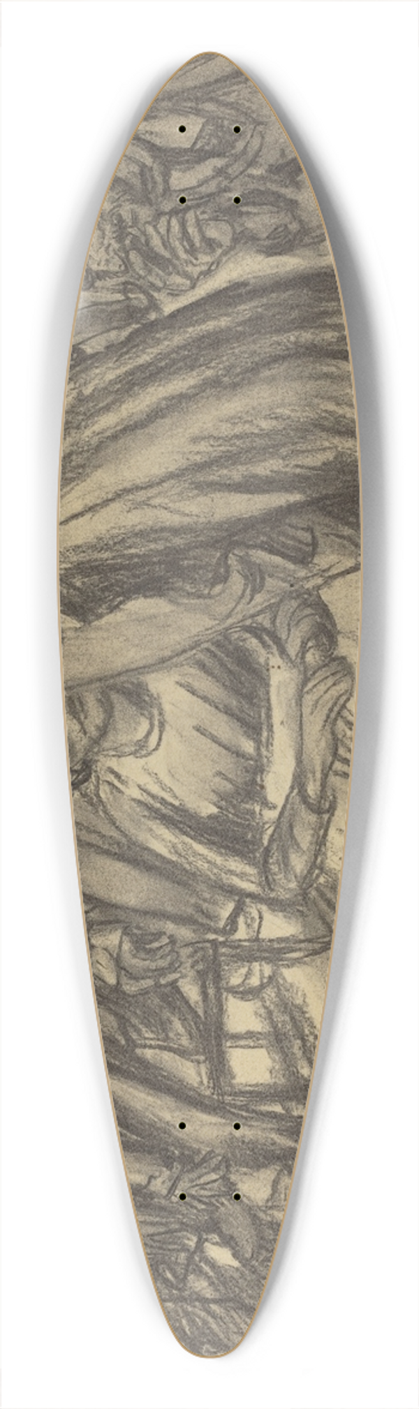 Ernst Barlach - The Couple in the Crowd 39.3 inch art pintail longboard deck