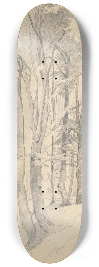 Carl Hummel - Trees near Diessen 8.25 inch art skate deck