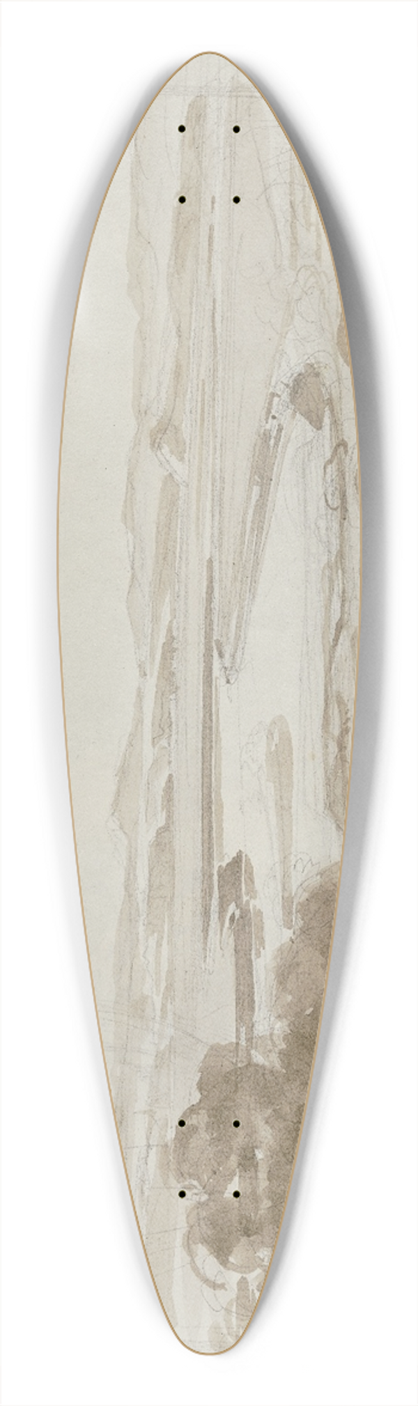 Ernst Fries - Flat landscape 39.3 inch art pintail longboard deck