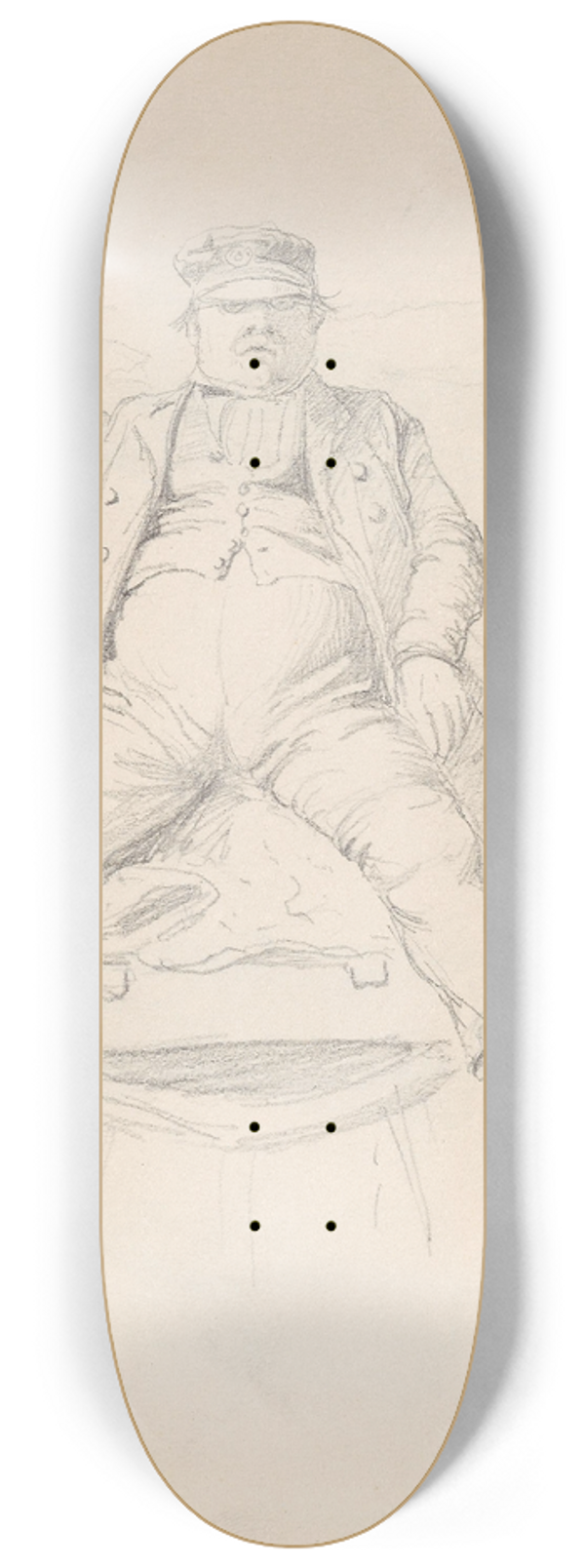 Adolph Tidemand - Mann i baugen p en bt 8.25 inch art skate deck