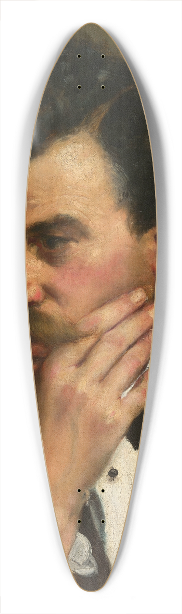 Ernst Hnler - Male Portrait 39.3 inch art pintail longboard deck