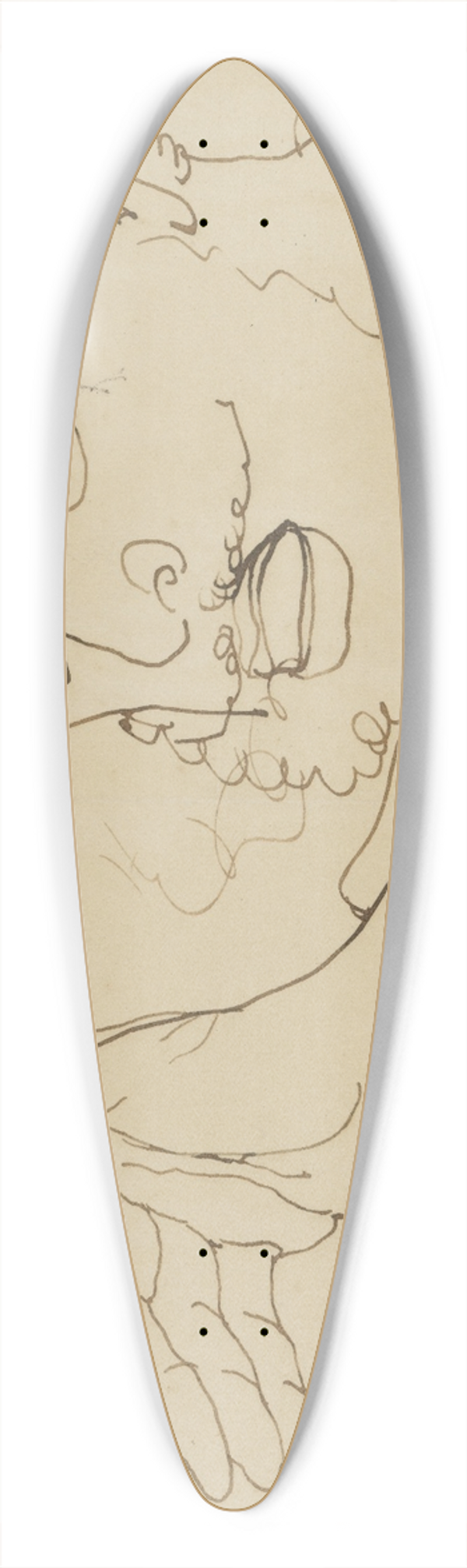 Ernst Josephson - Self-Portrait 39.3 inch art pintail longboard deck