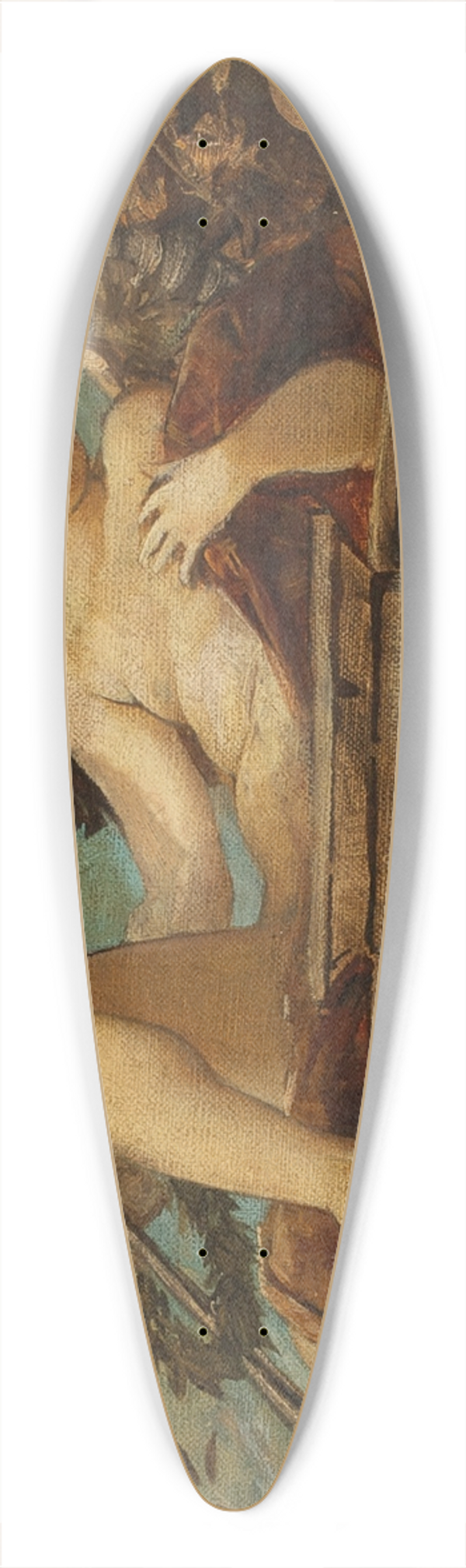 Ernst Klimt - Allegorische Darstellung eines liegenden Knaben 39.3 inch art pintail longboard deck