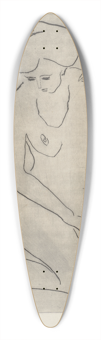 Ernst Ludwig Kirchner - Akt 39.3 inch art pintail longboard deck