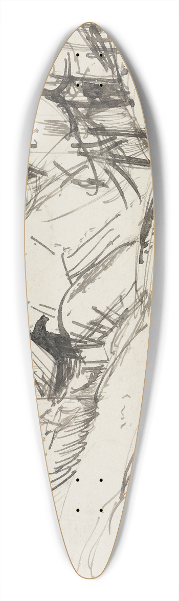 Ernst Ludwig Kirchner - Alp mit Htten und Tannen 39.3 inch art pintail longboard deck