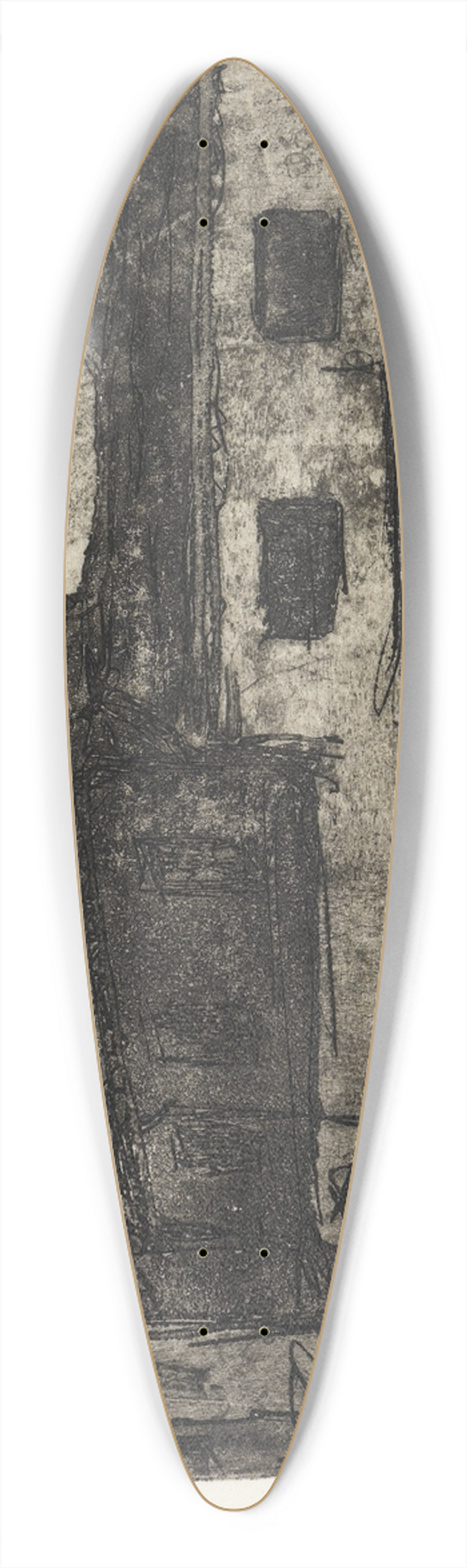 Ernst Ludwig Kirchner - Alter Huserdurchgang Dresden-Deuben 39.3 inch art pintail longboard deck
