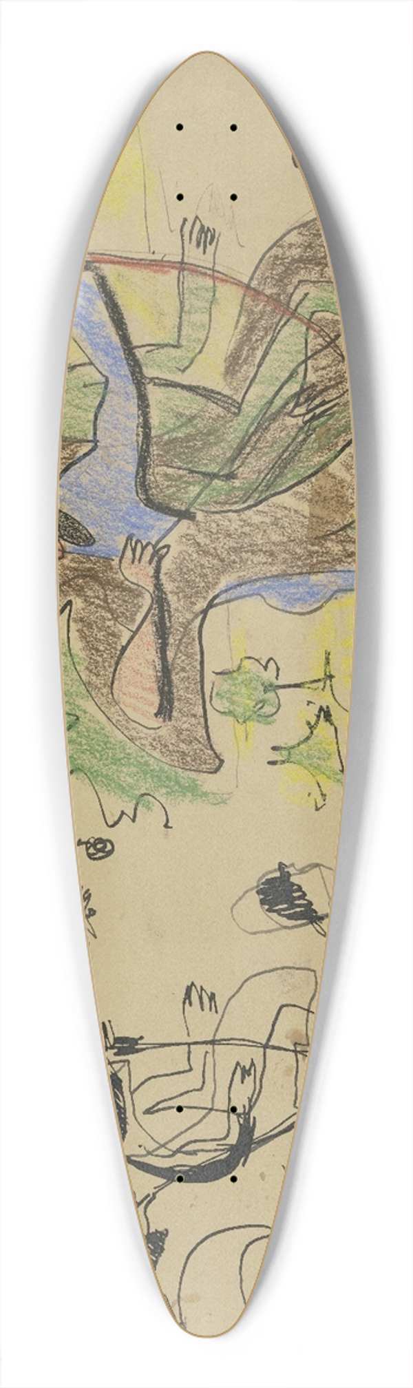 Ernst Ludwig Kirchner - Archers 39.3 inch art pintail longboard deck