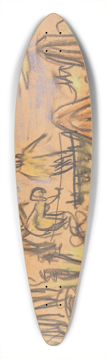 Ernst Ludwig Kirchner - Badende 39.3 inch art pintail longboard deck