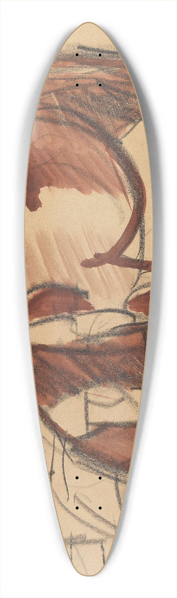 Ernst Ludwig Kirchner - Bauer und trinkende Kuh 39.3 inch art pintail longboard deck