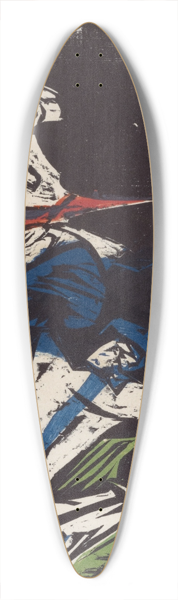 Ernst Ludwig Kirchner - Begegnung Schlemihls mit dem grauen Mnnlein auf der Landstrasse 39.3 inch art pintail longboard deck