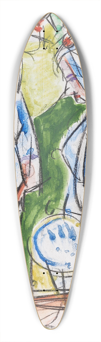 Ernst Ludwig Kirchner - Buerinnen am Brunnen auf der Stafelalp 39.3 inch art pintail longboard deck