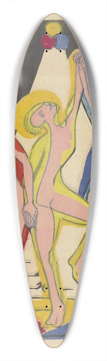 Ernst Ludwig Kirchner - Dance of Colours 39.3 inch art pintail longboard deck