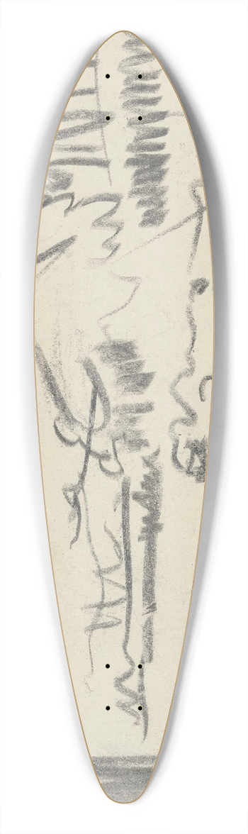 Ernst Ludwig Kirchner - Drei liegende weibliche Akte im Freien 39.3 inch art pintail longboard deck