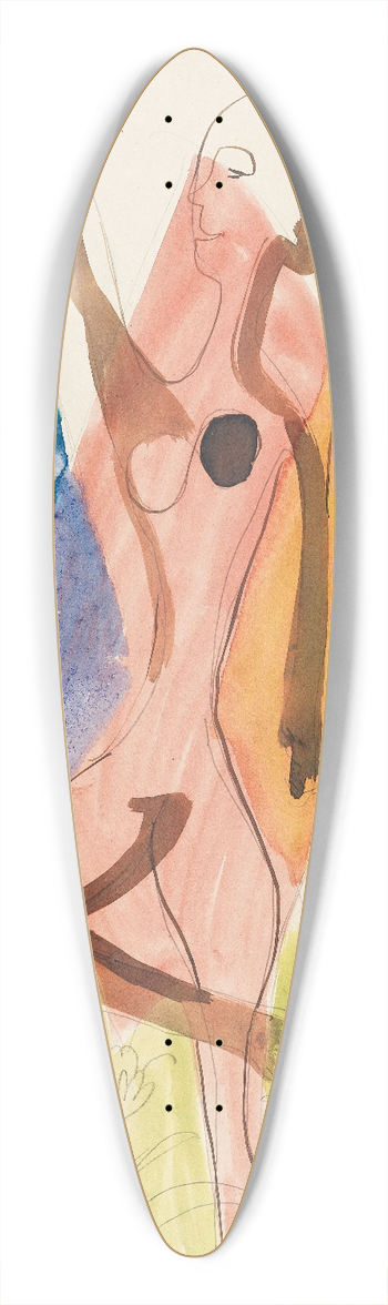 Ernst Ludwig Kirchner - Farbentanz 39.3 inch art pintail longboard deck