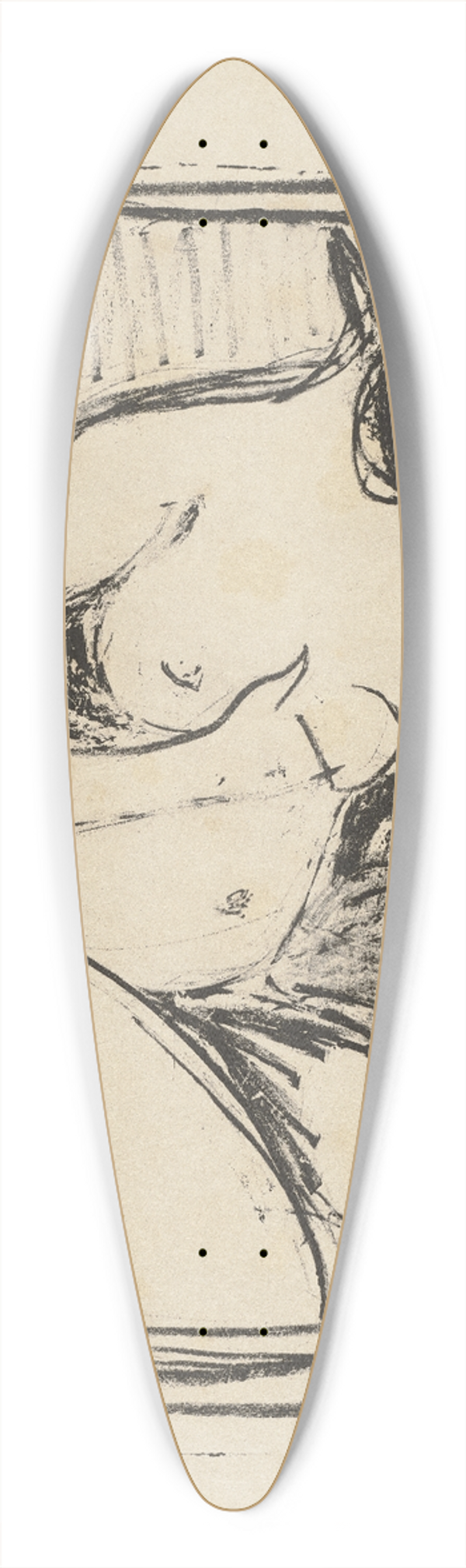 Ernst Ludwig Kirchner - Frau im Bade 39.3 inch art pintail longboard deck