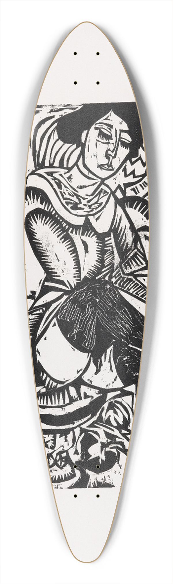 Ernst Ludwig Kirchner - Frau Schuh zuknpfend 39.3 inch art pintail longboard deck