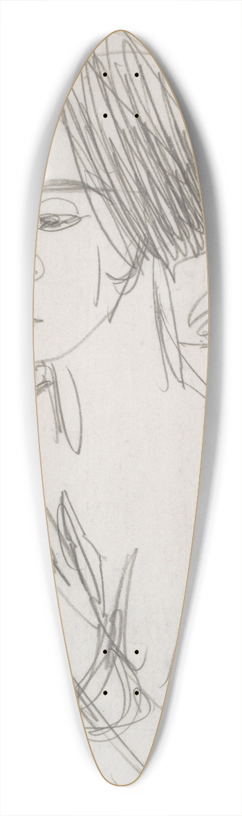 Ernst Ludwig Kirchner - Gerda 39.3 inch art pintail longboard deck