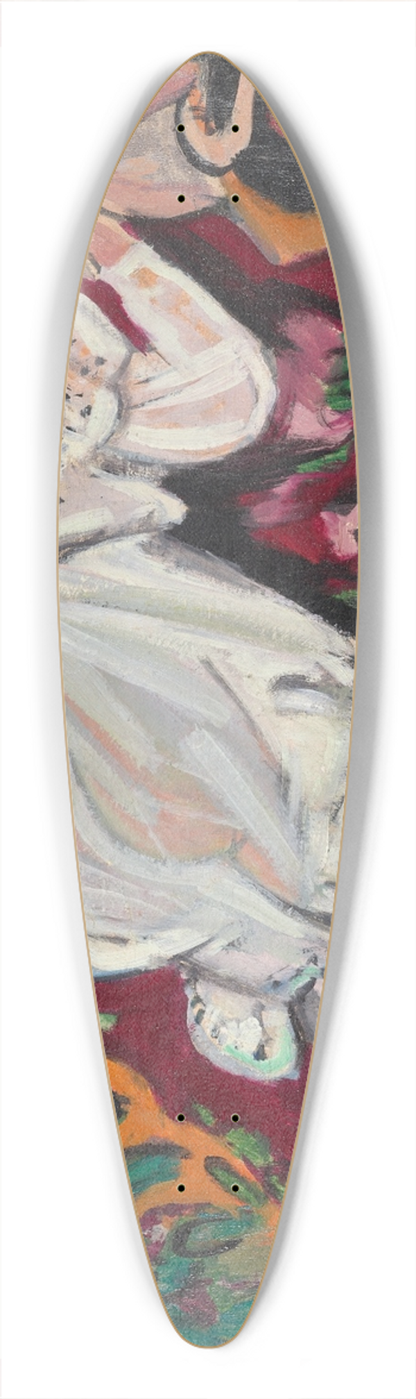 Ernst Ludwig Kirchner - Girl in WhiteChemise 39.3 inch art pintail longboard deck