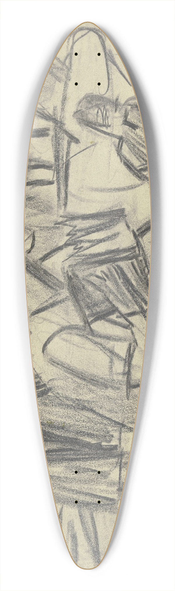 Ernst Ludwig Kirchner - Handorgler am Abend 39.3 inch art pintail longboard deck
